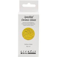 Creativ Company Gespikkeld keramiekglazuur, 999-1060 °c, dekkend, yellow haze, 60 ml/ 1 fles