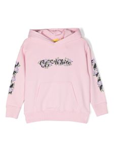 Off-White Kids hoodie en coton à imprimé graphique - Rose