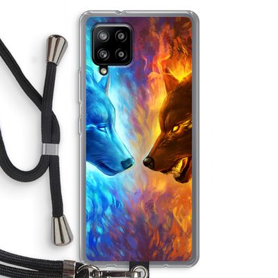 Fire & Ice: Samsung Galaxy A42 5G Transparant Hoesje met koord