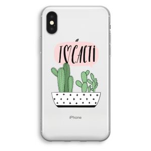 I love cacti: iPhone XS Transparant Hoesje