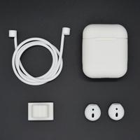 Anti-verloren touw + siliconen case + oortelefoon hang Buckle + oordopje cover Bluetooth draadloze koptelefoon Cover Case set voor Apple AirPods 1/2 (