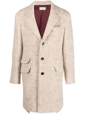 Brunello Cucinelli manteau boutonné à carreaux - Tons neutres