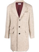 Brunello Cucinelli manteau boutonné à carreaux - Tons neutres