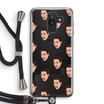 Ugly Cry Call: Samsung Galaxy J8 (2018) Transparant Hoesje met koord