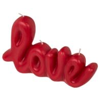 Kaars love rood 20x3,8x11,8cm