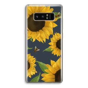 Sunflower and bees: Samsung Galaxy Note 8 Transparant Hoesje