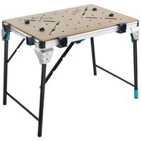 Wolfcraft 6909000 Master work 1600 mobiele werktafel 21 kg Zwart, Zilver