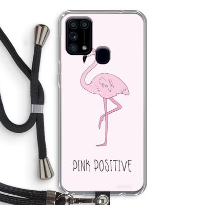 Pink positive: Samsung Galaxy M31 Transparant Hoesje met koord