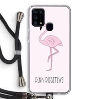 Pink positive: Samsung Galaxy M31 Transparant Hoesje met koord