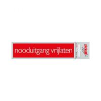 Bord Alulook Nooduitgang vrijlaten - 165x44 mm zelfklevend.