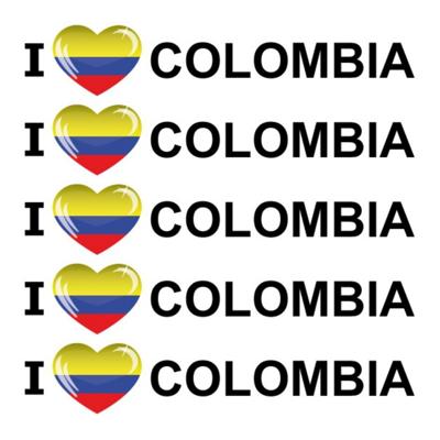 Sticker - 10x - I love Colombia - 19 x 4 cm - colombia - landenthema