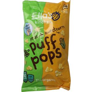 Ella&apos;s Kitchen Puff pops peas & sweetcorn 10+ maanden bio