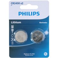 Philips knoopcel batterijen CR2450 - 2x stuks   -