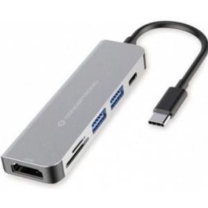 Conceptronic DONN02G interface hub USB 3.2 Gen 1 (3.1 Gen 1) Type-C 5000 Mbit/s Aluminium