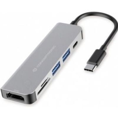 Conceptronic DONN02G interface hub USB 3.2 Gen 1 (3.1 Gen 1) Type-C 5000 Mbit/s Aluminium
