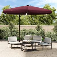 VidaXL Parasol met stalen paal 300 cm bordeauxrood - thumbnail