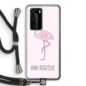 Pink positive: Huawei P40 Pro Transparant Hoesje met koord