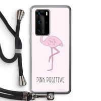 Pink positive: Huawei P40 Pro Transparant Hoesje met koord