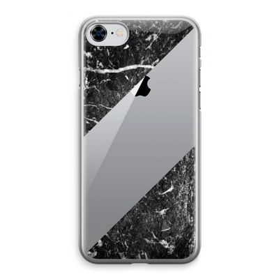 Zwart marmer: iPhone 8 Transparant Hoesje