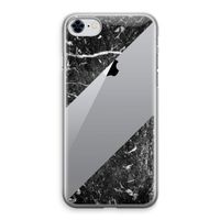 Zwart marmer: iPhone 8 Transparant Hoesje