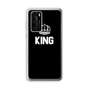 King zwart: Huawei P40 Transparant Hoesje