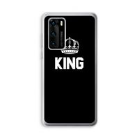 King zwart: Huawei P40 Transparant Hoesje