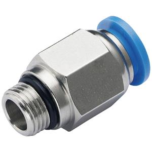 TRU COMPONENTS Rechte koppeling PC12-G02 Buis-Ø: 12 mm Afm. schroefdraad: G1/4 1 stuk(s)