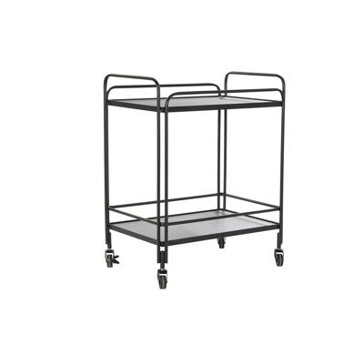 Serveringsvagn DKD Home Decor Zwart Metaal Kristal 60,5 x 40,5 x 75,5 cm