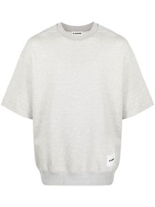 Jil Sander sweat en coton à manches courtes - Gris