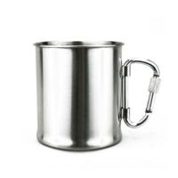 Fosco RVS beker 300 ml met karabijnhaak | Fosco stainless steel cup