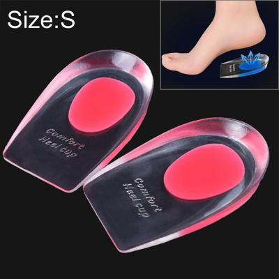 1 paar vrouwen silicone gel comfort hiel cups pads halve pads grootte: S (roze)