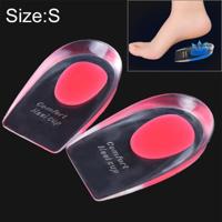 1 paar vrouwen silicone gel comfort hiel cups pads halve pads grootte: S (roze)