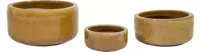 Mcollections Bloempot Geglazuurd - 31 x 15 cm - Honingkleur