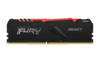 Kingston Technology FURY Beast RGB geheugenmodule 16 GB 2 x 8 GB DDR4 2666 MHz - thumbnail