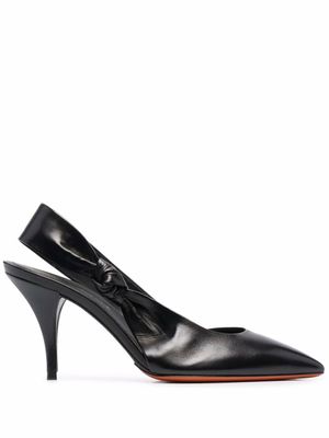 Santoni escarpins à bride arrière - Noir