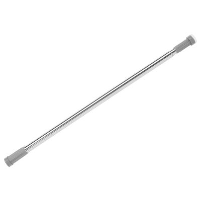 Douchegordijn stang - uitschuifbaar van 70 naar 120 cm - RVS - Montage kliksysteem - zilver