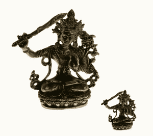 Minibeeldje Manjushri Boeddha van Wijsheid - 7 cm