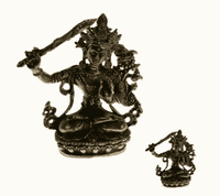 Minibeeldje Manjushri Boeddha van Wijsheid - 7 cm - thumbnail