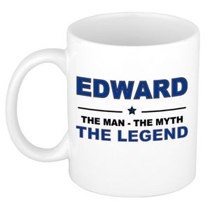 Edward The man, The myth the legend cadeau koffie mok / thee beker 300 ml   -