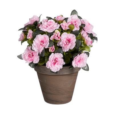 Mica Decorations Kunstplant - Azalea - Roze - in pot - 31 cm