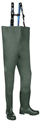 sioen chest wader with safety boots falmore 702aa2b17 khaki 46