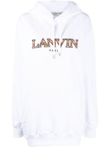 Lanvin hoodie à logo brodé - Blanc