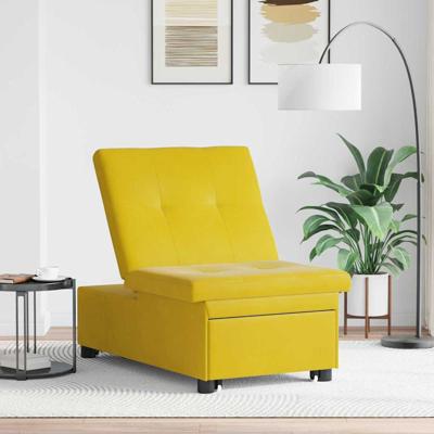 Slaapbank Geel 67 x 194 x 38 cm Fluweel