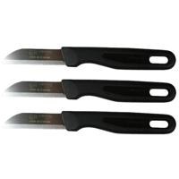 Solingen schilmesje - 3x - zwart - 16 cm - Keukengerei - aardappel schilmesjes