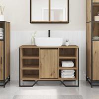 Badkamer Gootsteenkast Artisan Eiken 91x35x60 cm Gefabriceerd Hout
