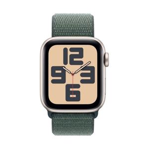Apple Watch SE GPS 40mm Aluminium Case met Lake Green Sport Loop Smartwatch Grijs