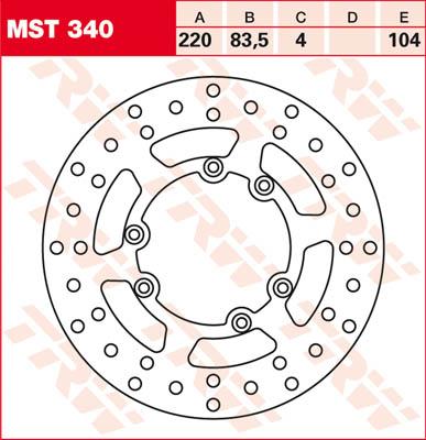TRW Remschijf, remschijven voor de moto, MST340