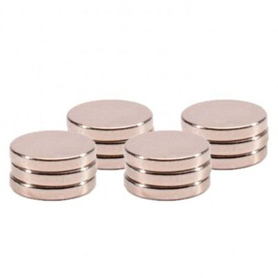 48x Ronde koelkast/whiteboard magneten 1 cm zilver