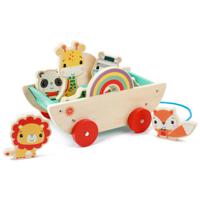 Fisher Price Bolderkar met Dieren Hout