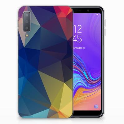 Samsung Galaxy A7 (2018) | TPU Hoesje | Polygon Dark